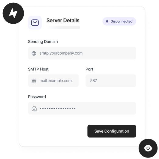 Enter your SMTP credentials