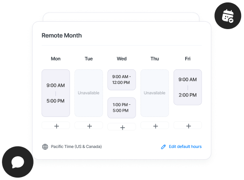 Create a schedule