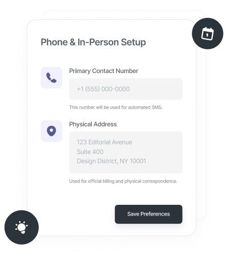 Set your meeting location types